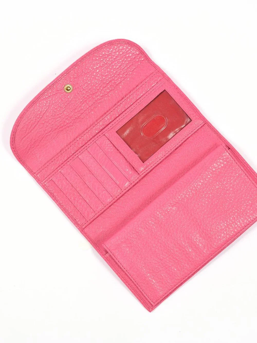 Dooney & Bourke Hot Pink Pebbled Leather Flap Wallet NWT UB247 HP Large